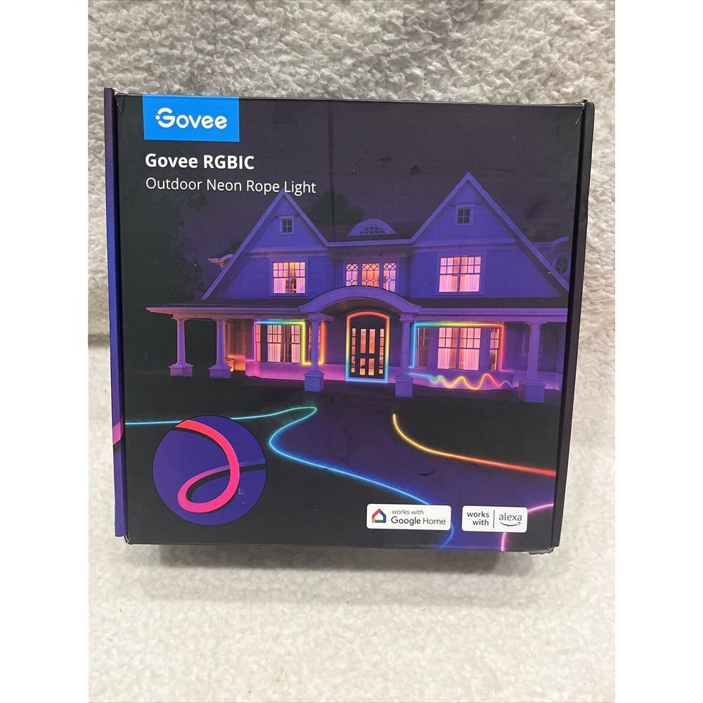 Govee Outdoor Neon Rope Lights 32.8Ft RGBIC IP67 Waterproof Neon 64+ Scenes
